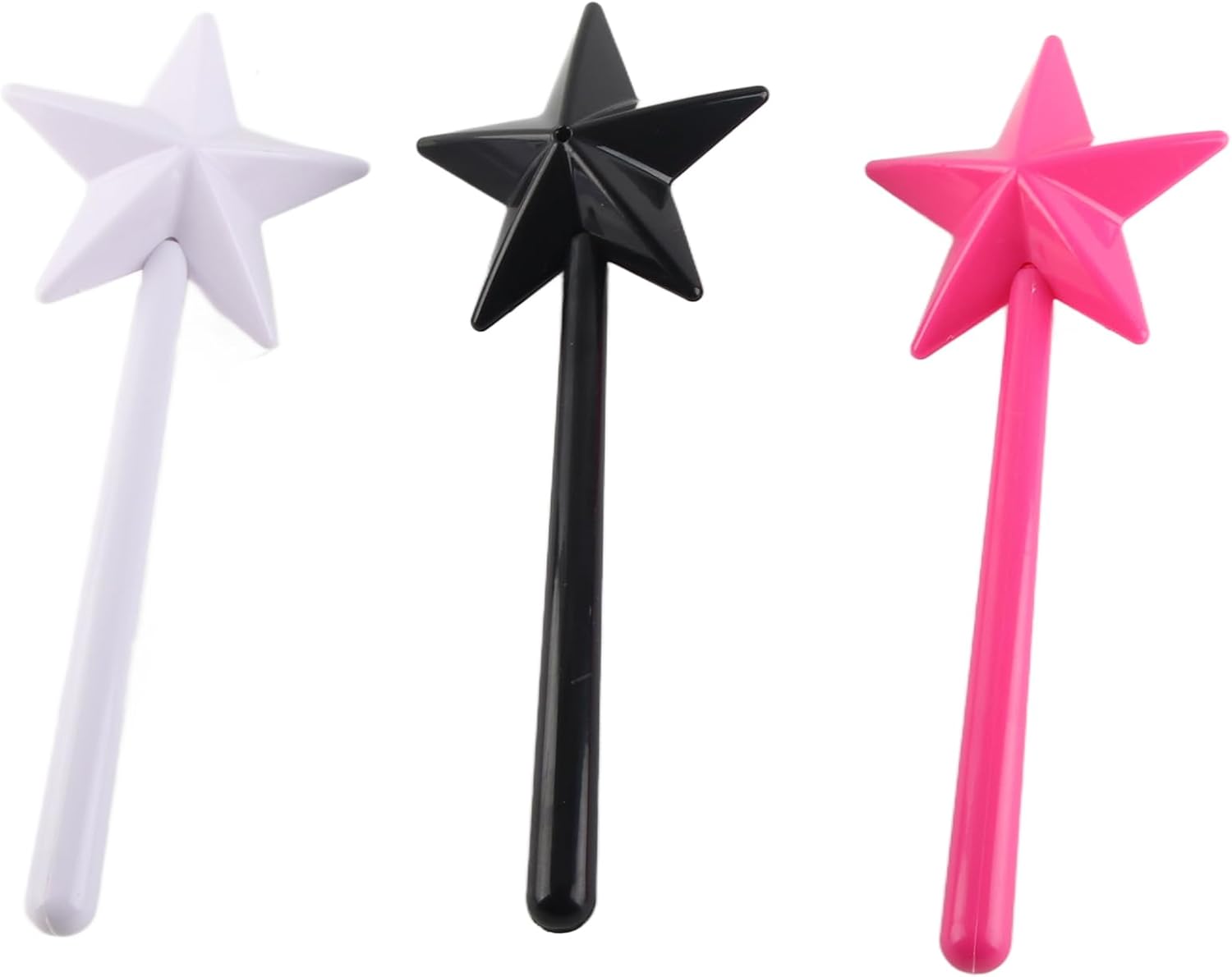 3 Piece Wand Salt and Pepper Shaker Set Black and White