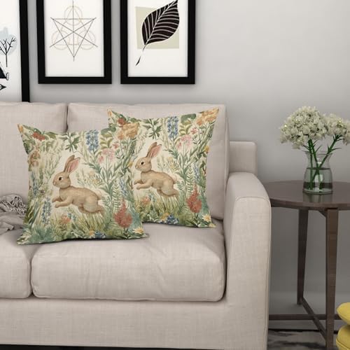Spring Floral Pillow Covers Set of 2 16x16 Inch