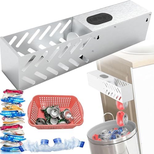 Electric Can Crusher Wall Mounted 1216oz Automatic One Click Cycle