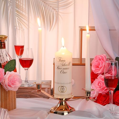 Irenare Unity Candles with Holder Set for Wedding Decor