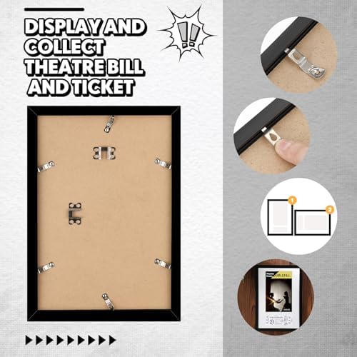 4 Pcs Theatre Bill Frame with Mat and Hanger