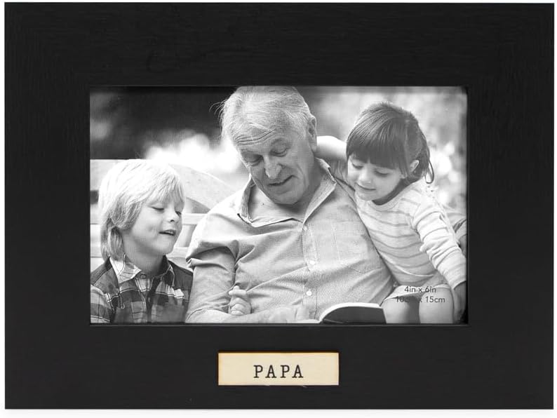 Isaac Jacobs 4x6 Wood Sentiments Papa Picture Frame