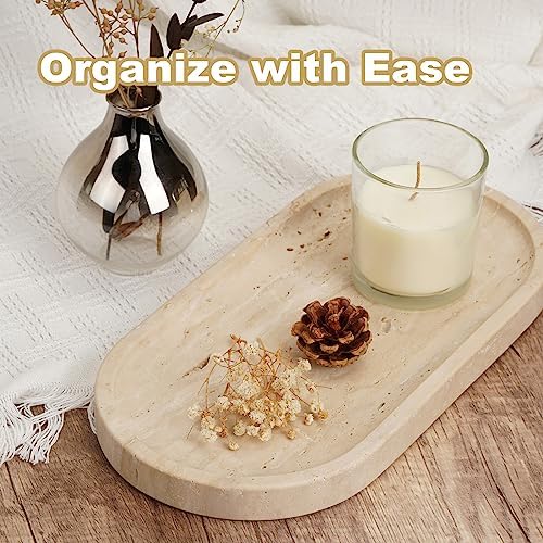 Koville Italian Travertine Vanity Tray 12x6