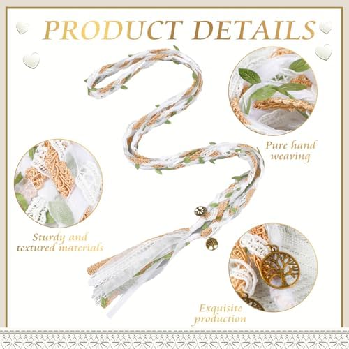 Handfasting Cord Wedding Lasso with Pendants Green