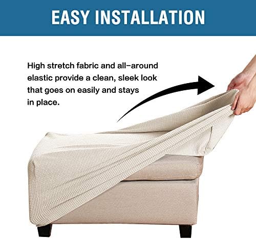 HVERSAILTEX Stool Cover Slipcover for Ottomans