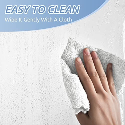 Downluxe Waterproof Clear Shower Curtain Liner - 72x72 PEVA 3 Magnets