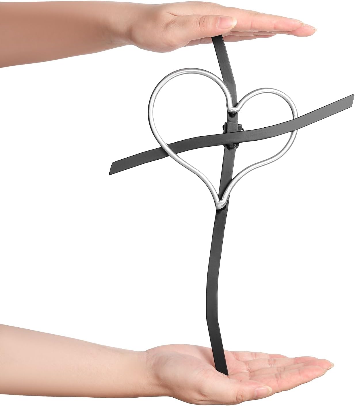 Imerance Wall Cross 12 Inch Love Metal Silver