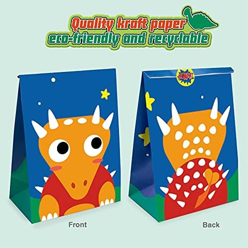 Mocoosy 24Pcs Dinosaur Party Favor Bags for Kids