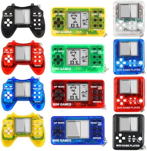 Gorkue 12Pcs Video Game Party Favors Keychain Set