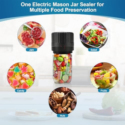 Dicorain Electric Mason Jar Vacuum Sealer Kit Auto Seal