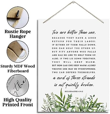 Ecclesiastes 49-12 Wall Art Sign - Inspirational Wood Decor