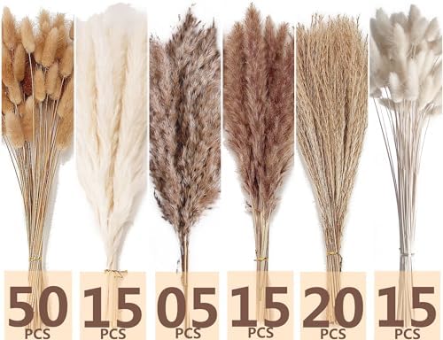 ANPROOR Dried Pampas Grass Decor 120 PCS Set