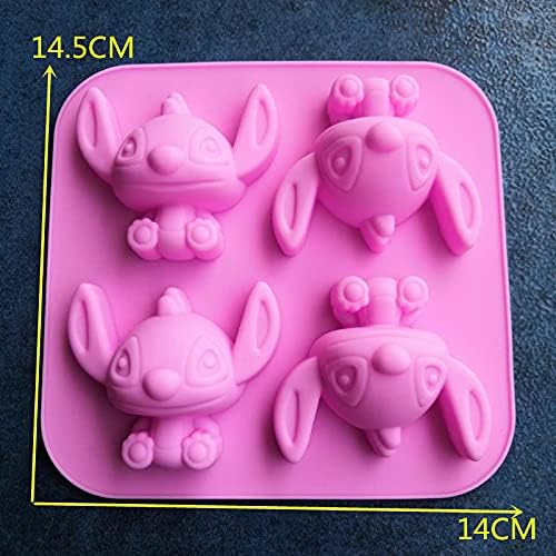 Guratapa 4 Cavity Star Silicone Mold for Fondant Candy Making