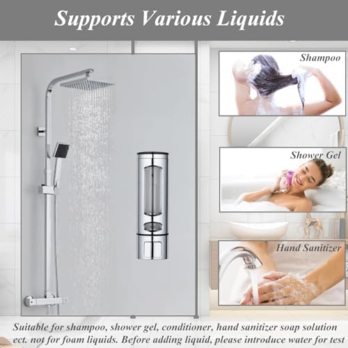 Single Wall Mounted Hand Soap Dispenser 400ml Silver
