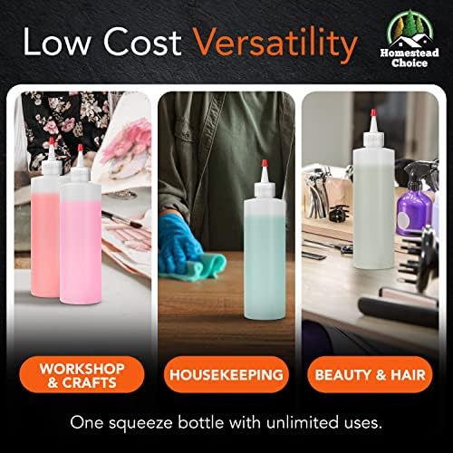 Homestead Choice 7 Pack BPA Free Condiment Squeeze Bottles