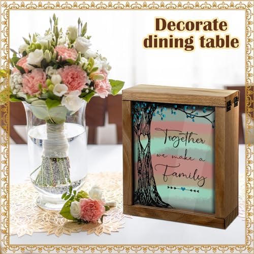 Wedding Unity Sand Ceremony Set with Wood Box and 4 Vases