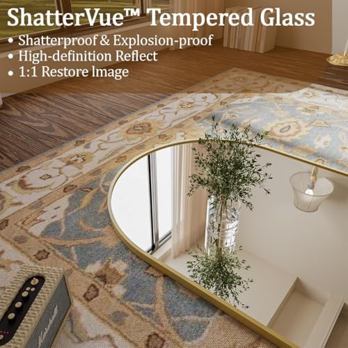 Koonmi 65x24 Arched Gold Full Length Mirror