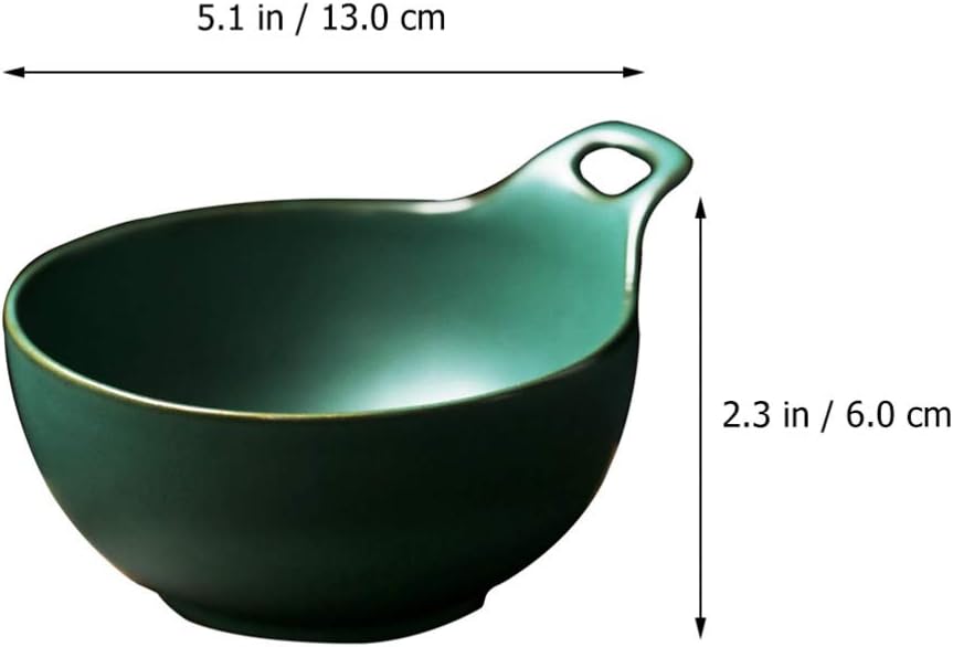 Hemoton Ceramic Ice Cream Bowl Decorative Salad Dish