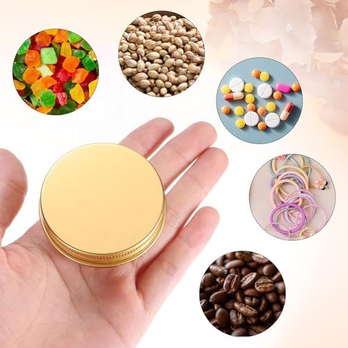 Uxcell 2 Oz Aluminum Tin Cans 48 Pcs Gold Set