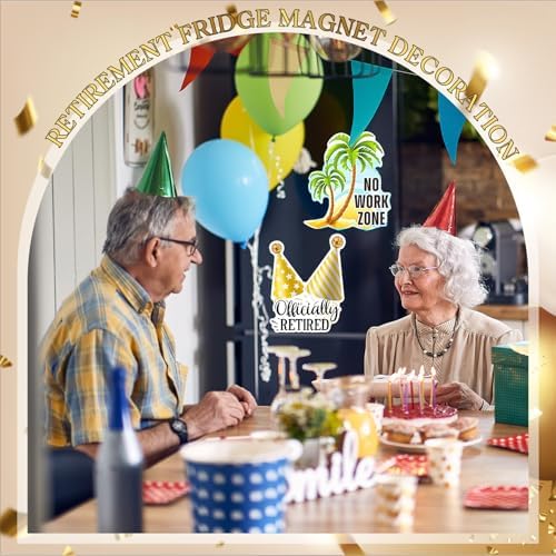 Hoteam 4 Pcs Happy Retirement Cruise Door Magnets