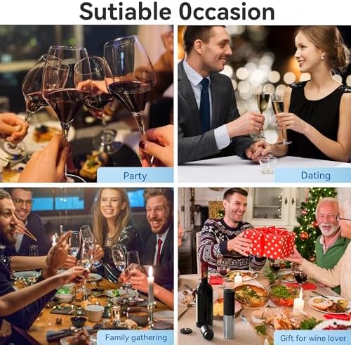 Electric Wine Opener with Air Pump and Foil Cutter 4PCS Set