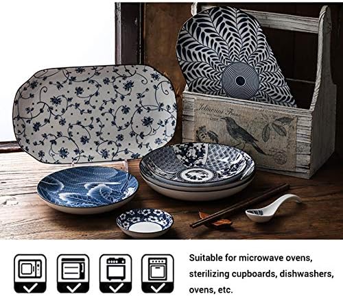 Gegong 12 Inch Fish Plate Blue White Porcelain Serving Plate