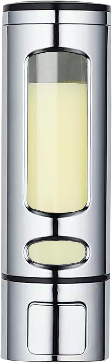 Single Wall Mounted Hand Soap Dispenser 400ml Silver