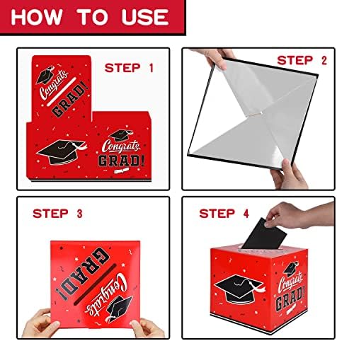 Gatherfun Graduation Card Box 2025 Red