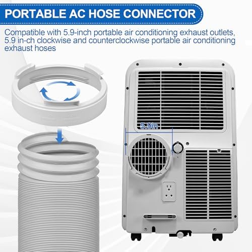 59 Inch Portable AC Hose Coupler Exhaust Adapter