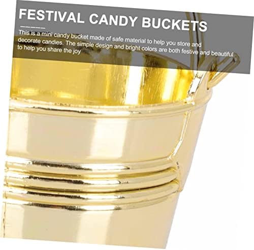Unomor 10pcs Mini Snack Buckets Wedding Candy Boxes with Handle Party Supplies