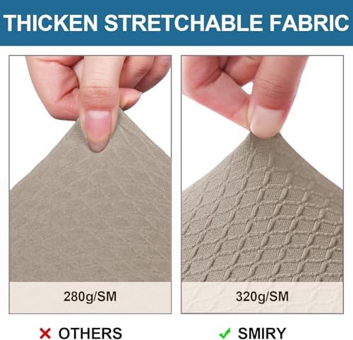 Smiry Waterproof Dining Chair Covers Set of 4 Taupe