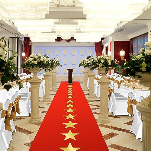 Timgle Red Plastic Carpet Runner for Party Decorations