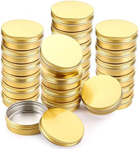 Foraineam 24-Piece 4 Oz Golden Aluminum Storage Tins
