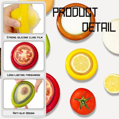 AEKTBY 4-Pack Reusable Avocado Onion Saver Set