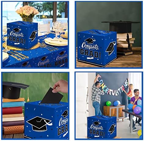 Gatherfun Graduation Decorations Card Box Blue