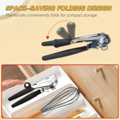 VWMYQ Heavy Duty Manual Can Opener with Magnetic Lid Lift