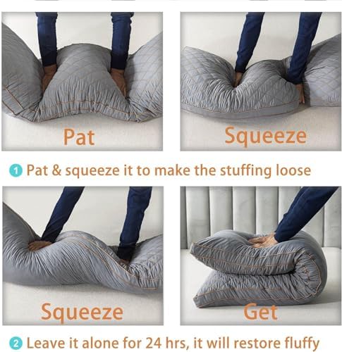 WhatsBedding Memory Foam Body Pillow for Adults