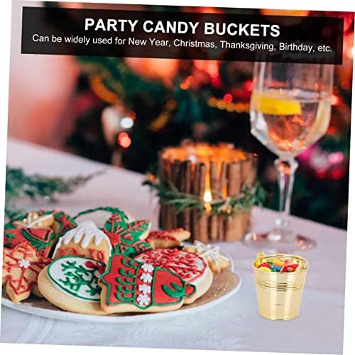 Unomor 10pcs Mini Snack Buckets Wedding Candy Boxes with Handle Party Supplies