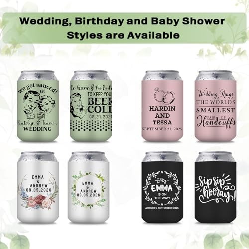 Custom Neoprene Can Coolers 150 Pack - Personalized Logo Text Photo