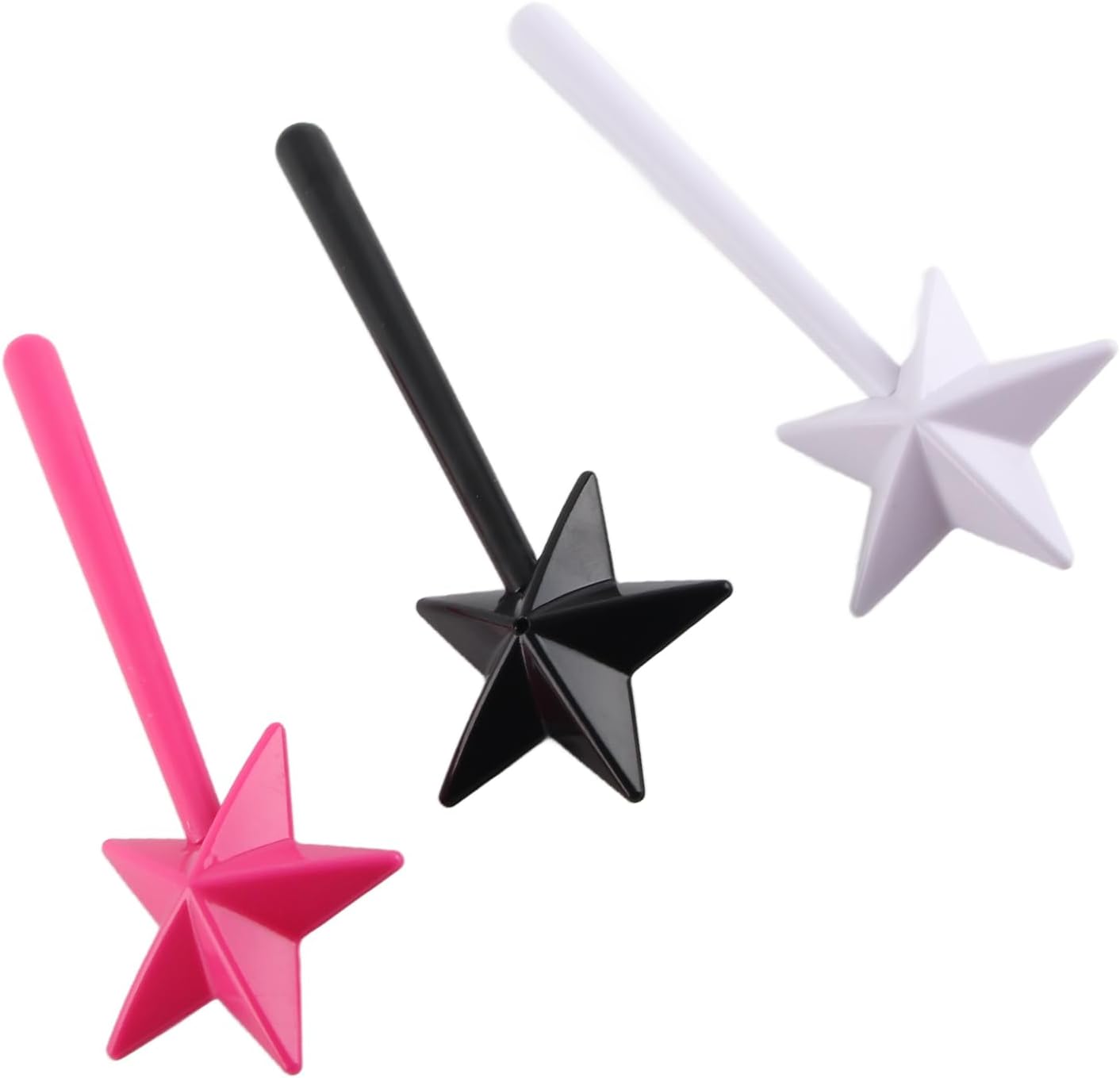 3 Piece Wand Salt and Pepper Shaker Set Black and White