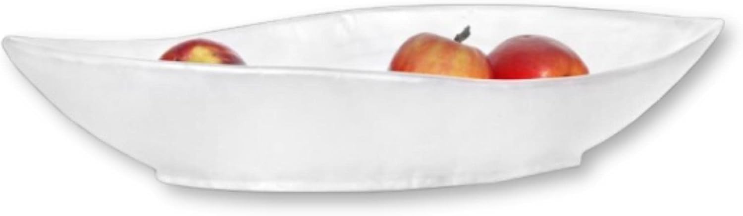 Steelite Resin Serving Bowl Kenny Mack Point Oval Uneven 3 Quart Shell White