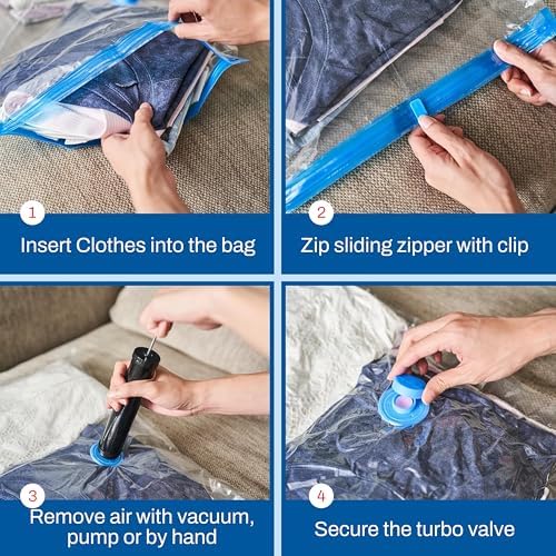 10 Pack Vacuum Storage Bags for Comforters Blankets Clothes
