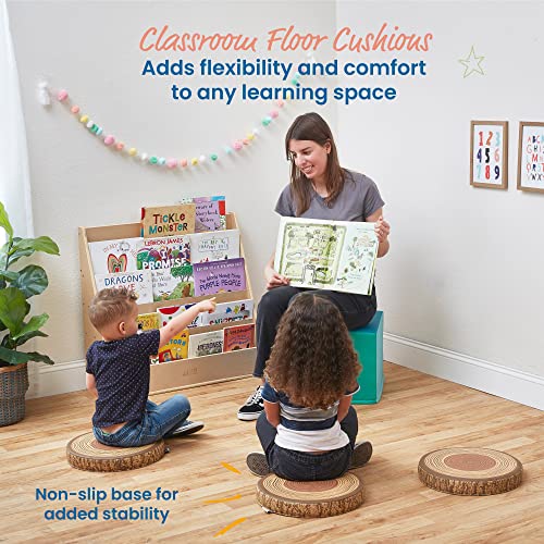 ECR4Kids Tree Floor Cushions 6-Pack Chocolate