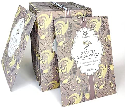 Black Tea and Sandalwood Scented Sachets 12 Pack