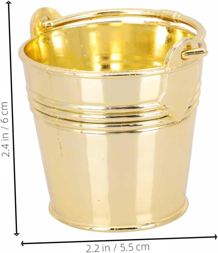 Unomor 10pcs Mini Snack Buckets Wedding Candy Boxes with Handle Party Supplies