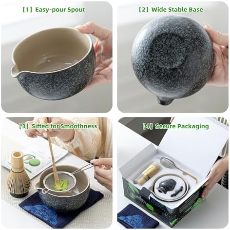 TEANAGOO 7-Piece Matcha Whisk Set for Ceremony