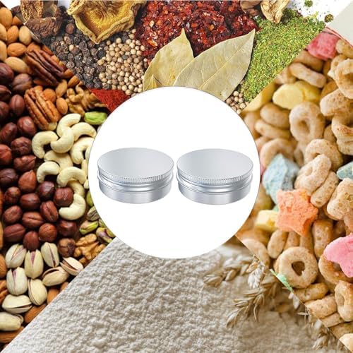 20 Pcs 2 Ounce Aluminum Tin Jars with Screw Lid