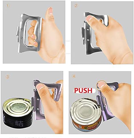 Sturdy Stainless Steel Manual Can Opener with Large Handle