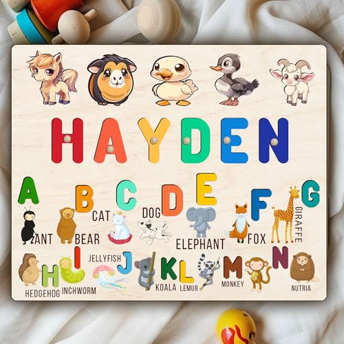 Personalized Wooden Name Puzzle For Kids 1-3