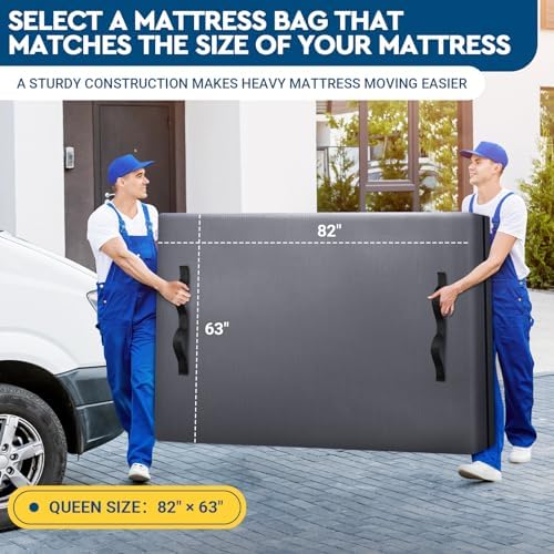 StorageRight Heavy Duty Queen Mattress Bag with Handles and Zipper
